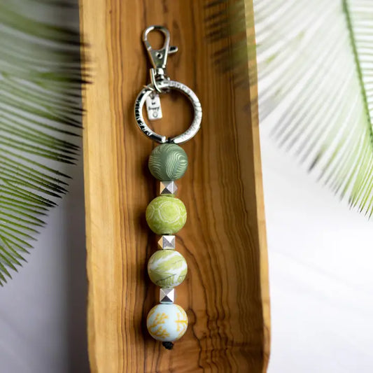 4 Ball Keychain - Botanical Green