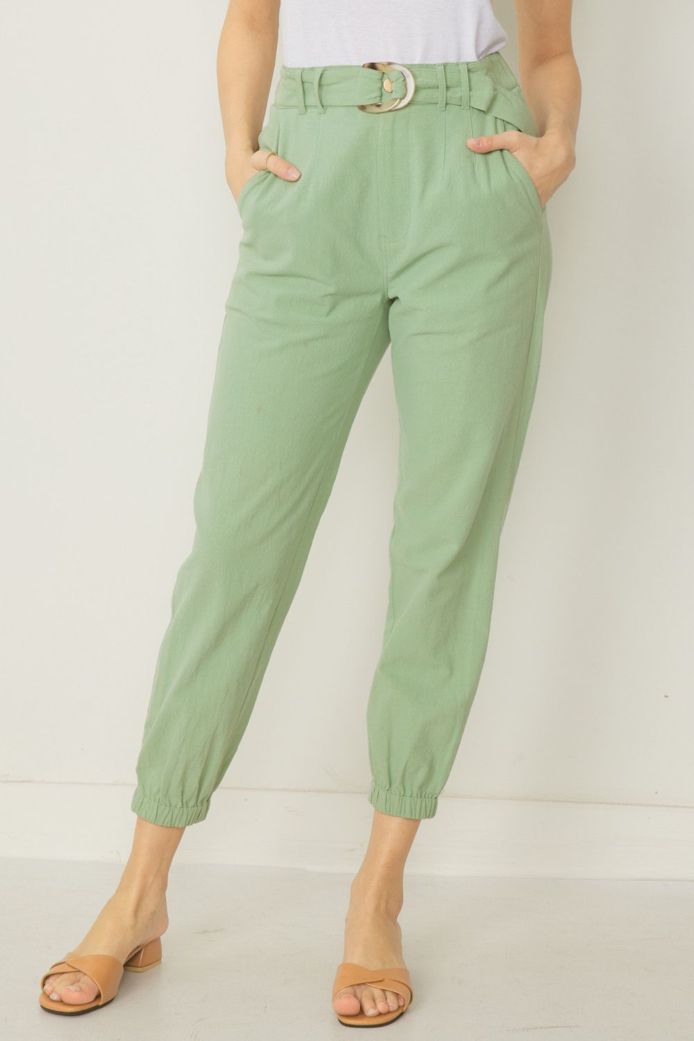 Pistachio High Waisted Joggers