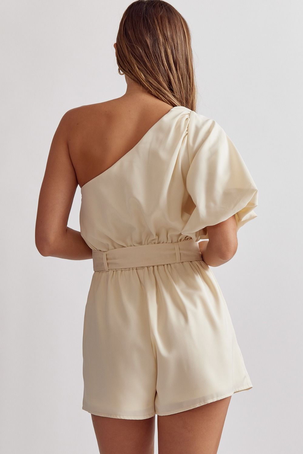 Vanilla One Shoulder Romper