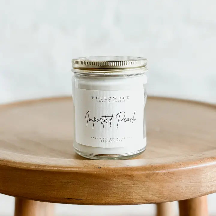 Imported Peach 8oz Soy Candle