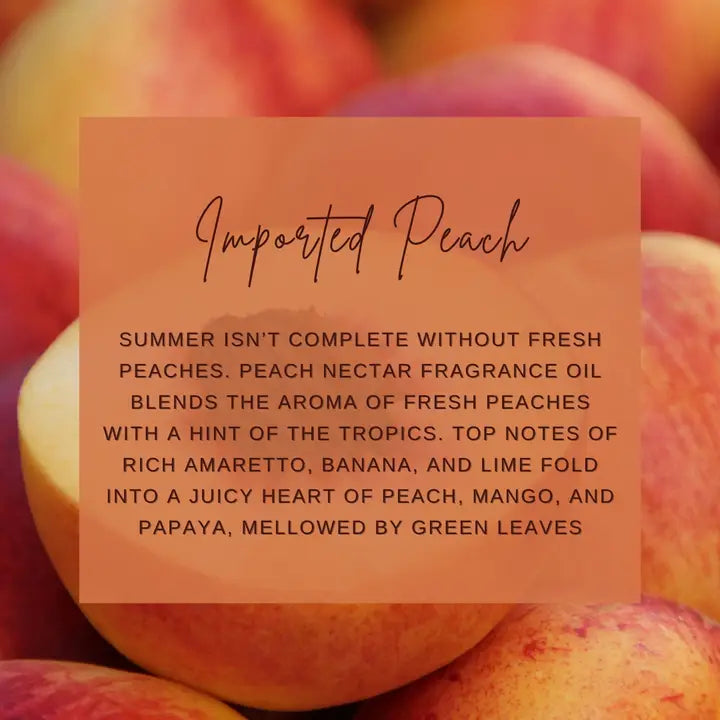 Imported Peach 8oz Soy Candle