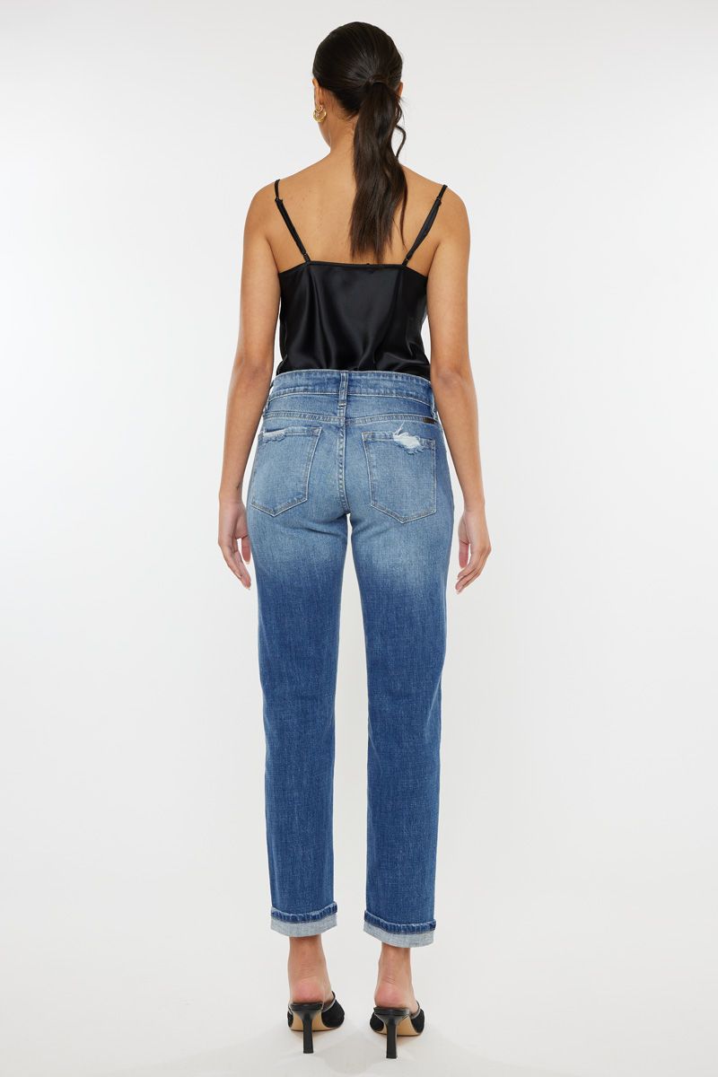 KanCan Mid Rise Boyfriend Jean