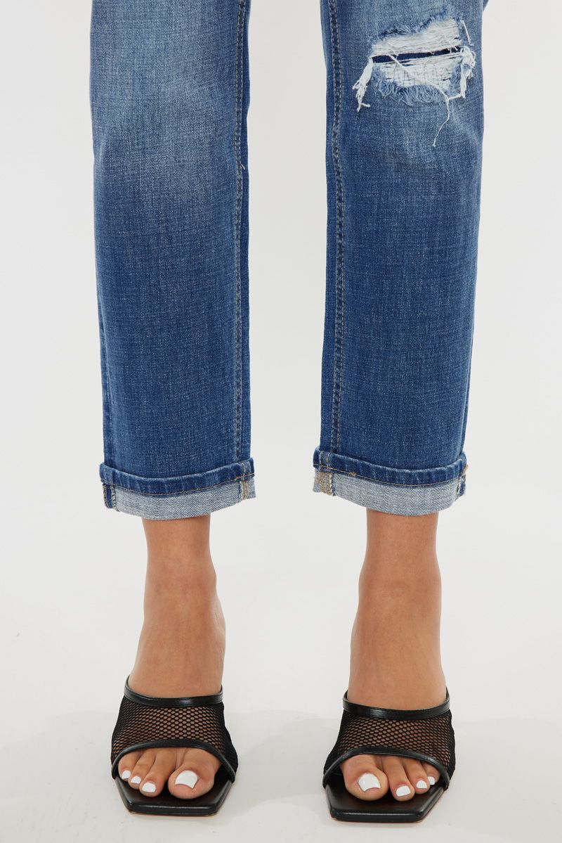 KanCan Mid Rise Boyfriend Jean