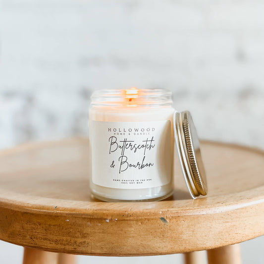 Butterscotch & Bourbon 8oz Soy Candle