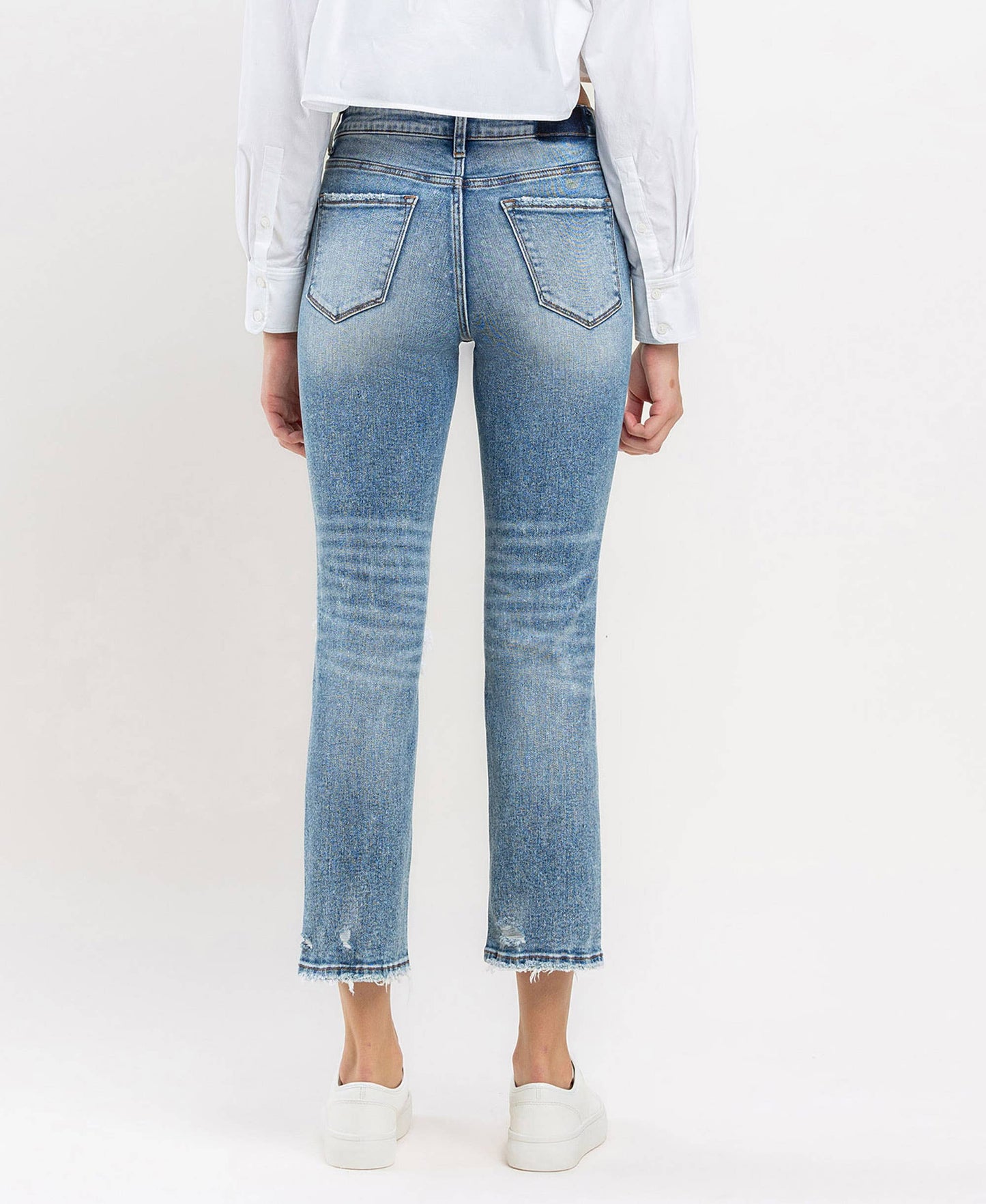 High Rise Slim Straight Jeans