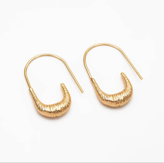 18k Gold Plated Denise Hoops