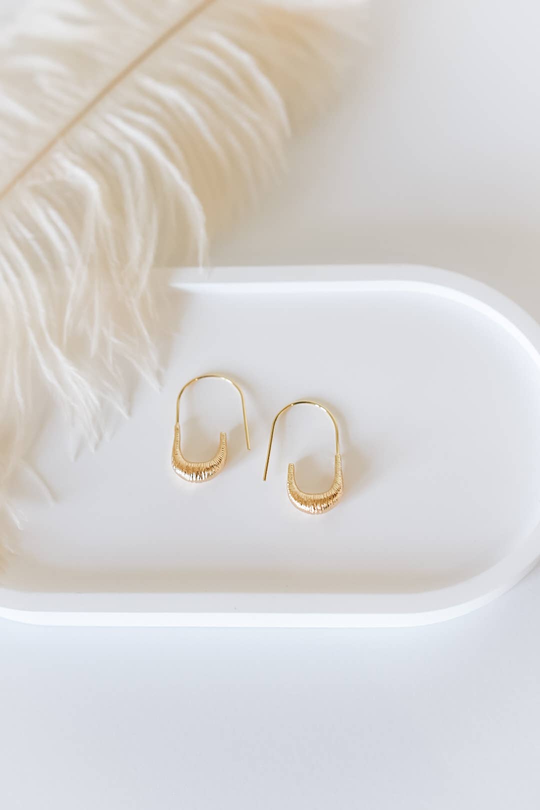 18k Gold Plated Denise Hoops