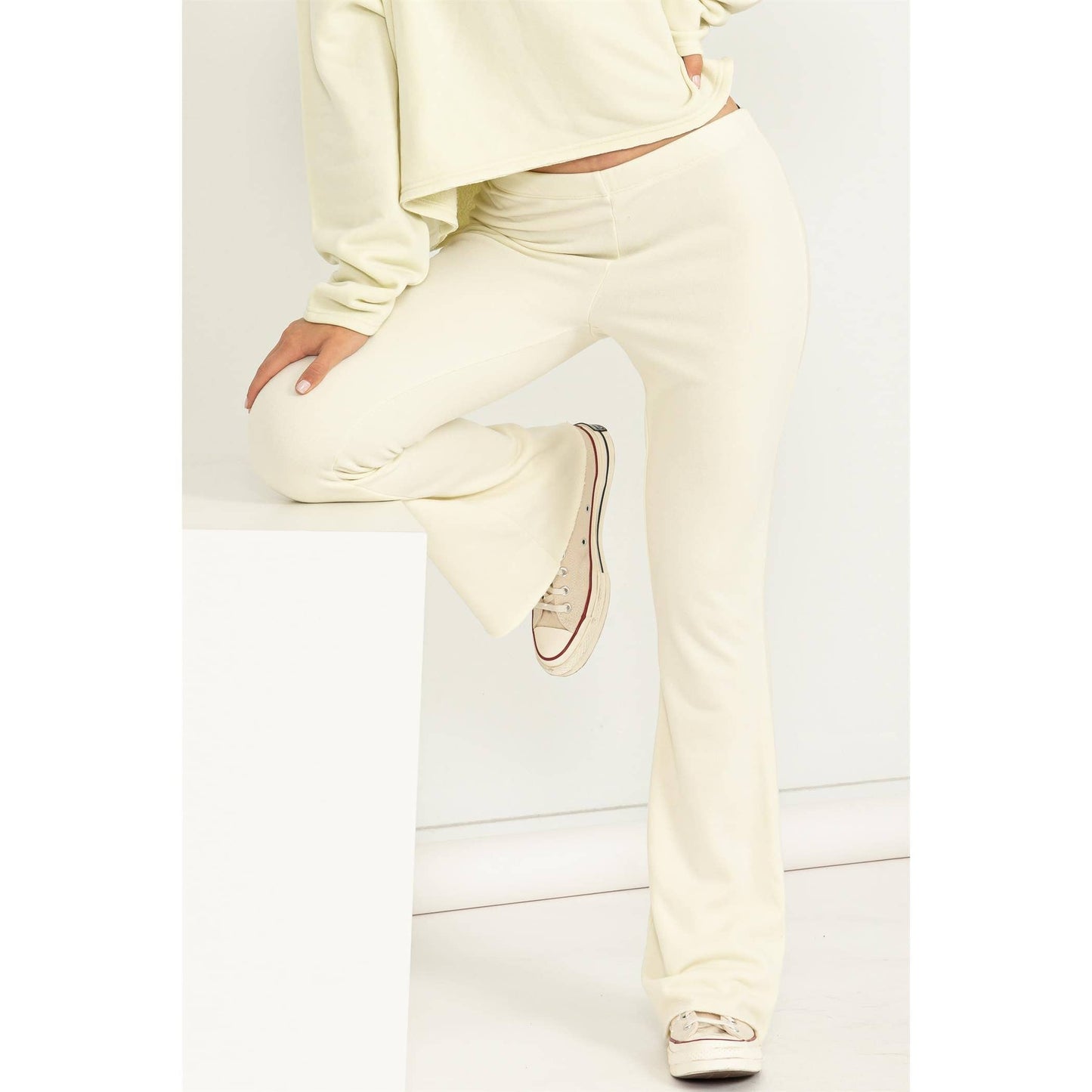 Mid-Rise Flare Lounge Pants