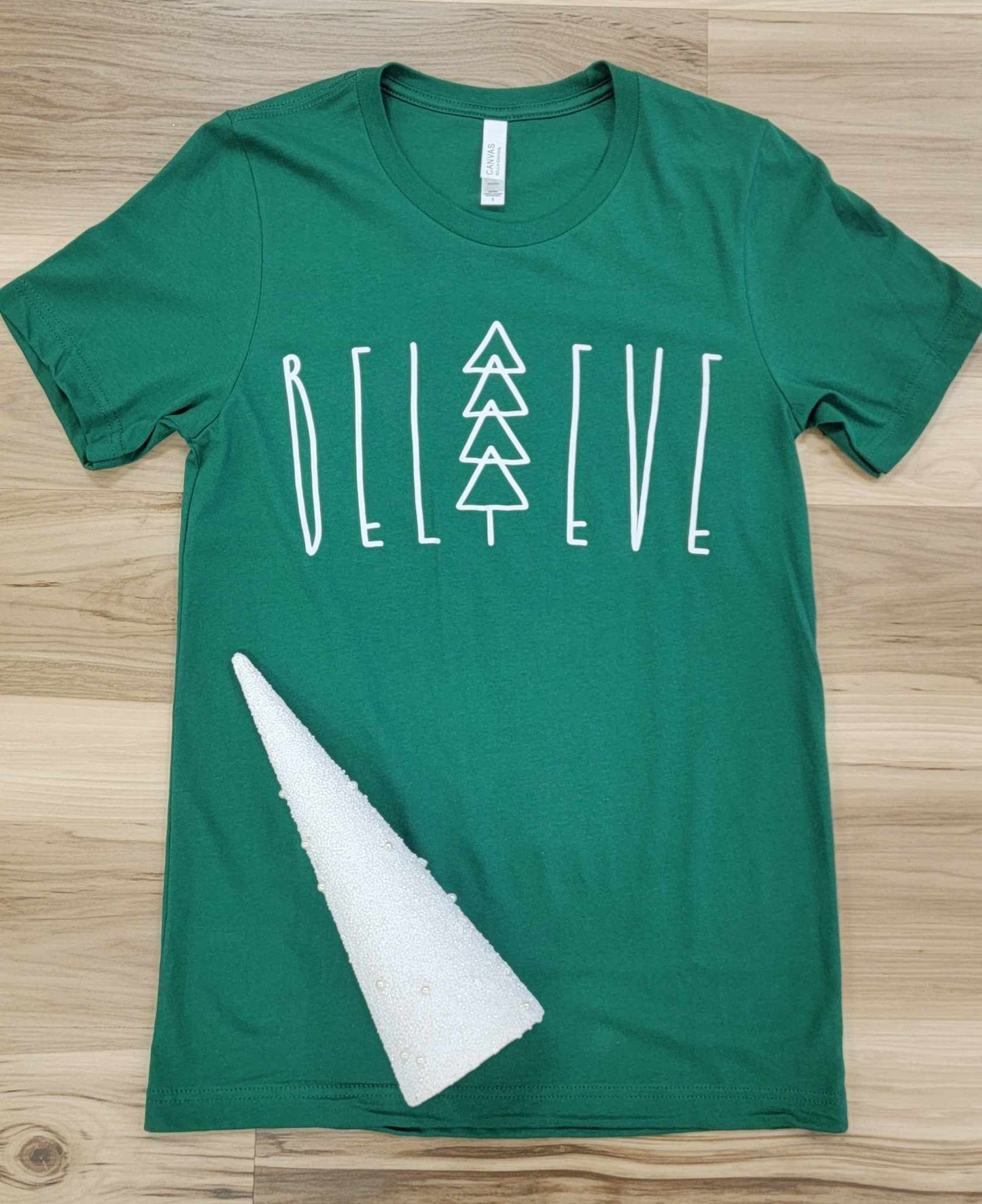 Christmas "Believe" Tree Graphic Tee