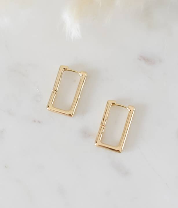 Bella 18k Gold Plated Hoop Earrings