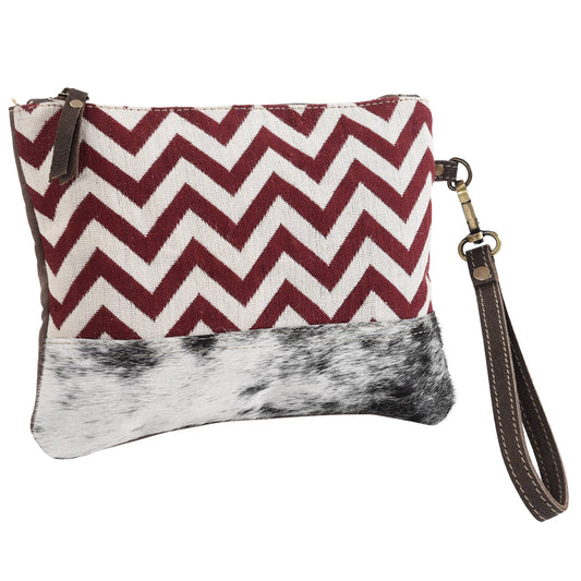 Rug Wristlet with Leather