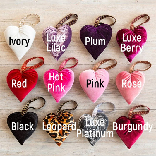 Handmade Velvet Hearts