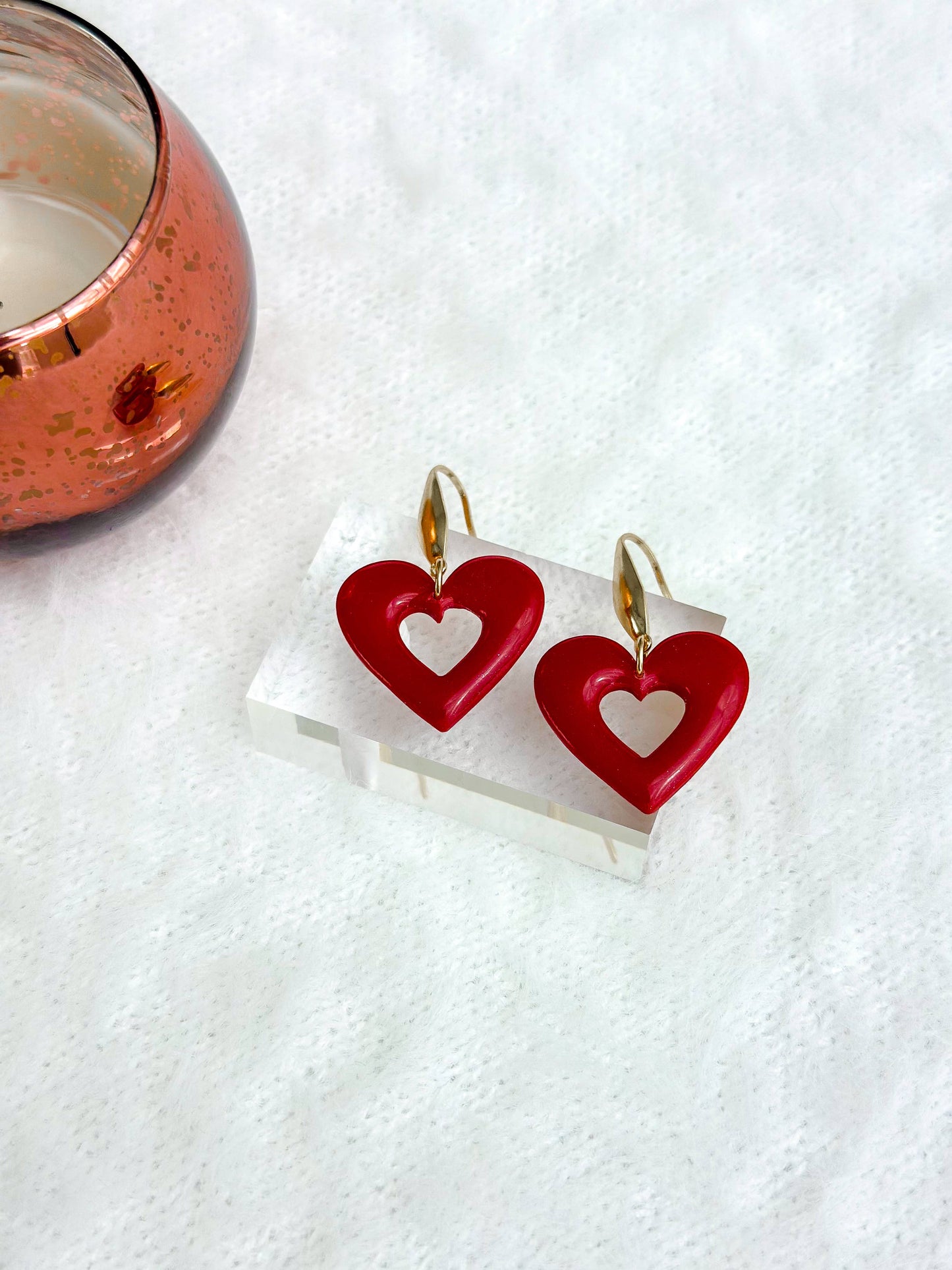 Camille Heart Drop Earrings