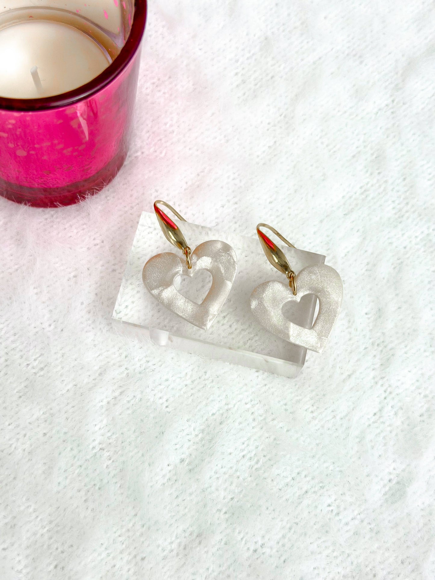 Camille Heart Drop Earrings