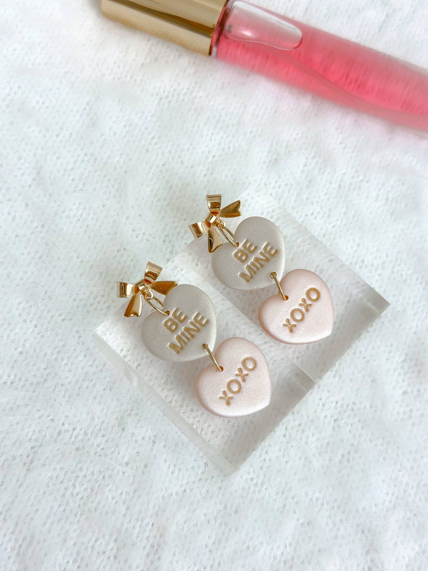 Conversation Heart Drop Earrings