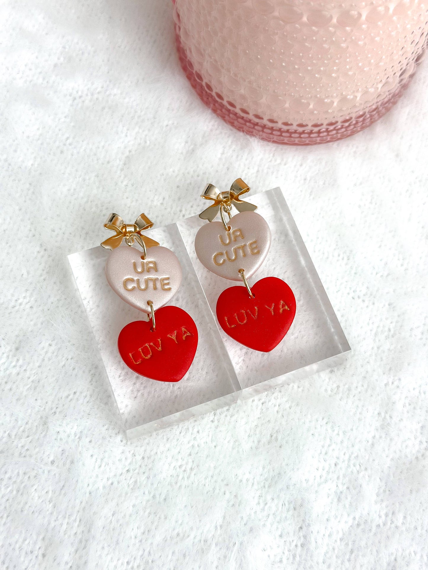 Conversation Heart Drop Earrings