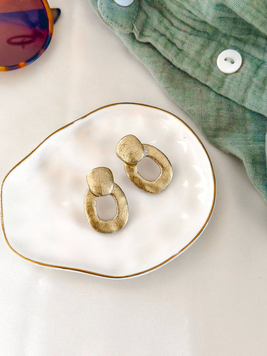 Lightweight Chunky Gold Statement Studs