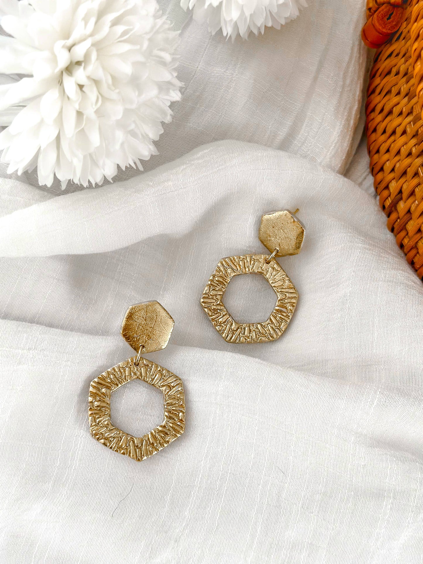 Lightweight Gold Geometric Earrings