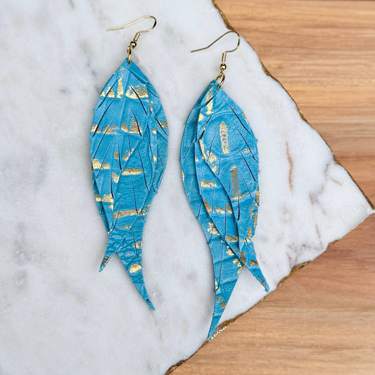 Wings of an Angel Leather Earrings