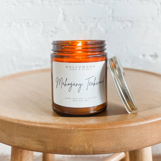 Teakwood & Mahogany 8oz Soy Candle