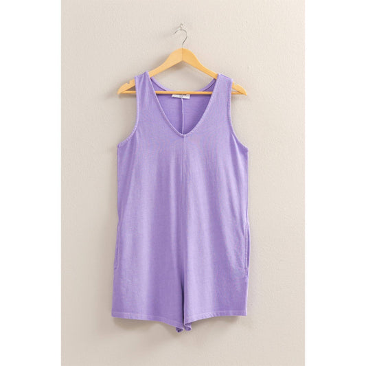 V-Neck Sleevess Romper