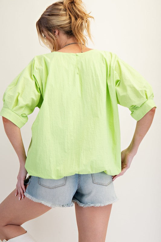 Parachute Bubble Woven Top