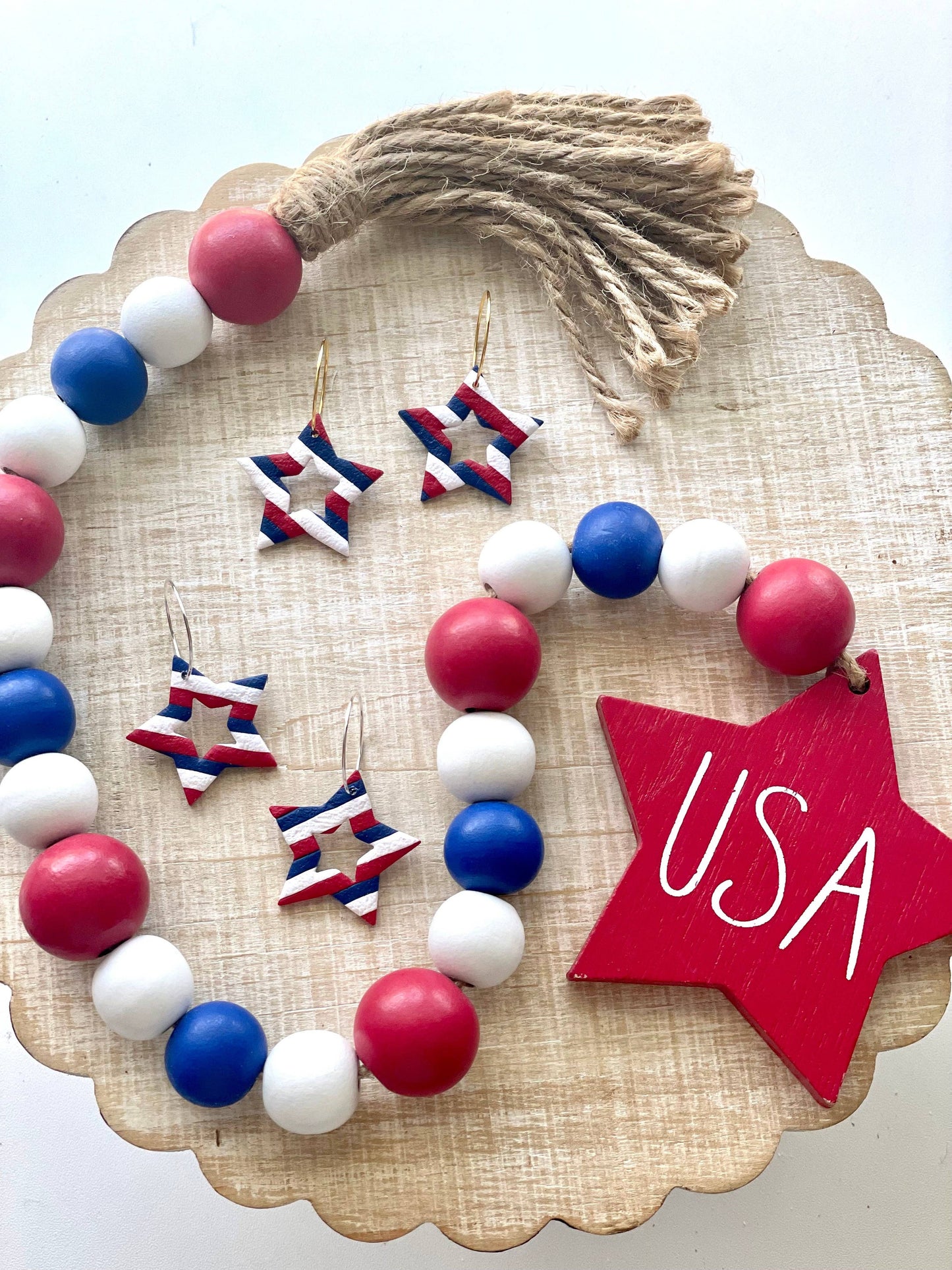 Stripes & Bright Star Hoops