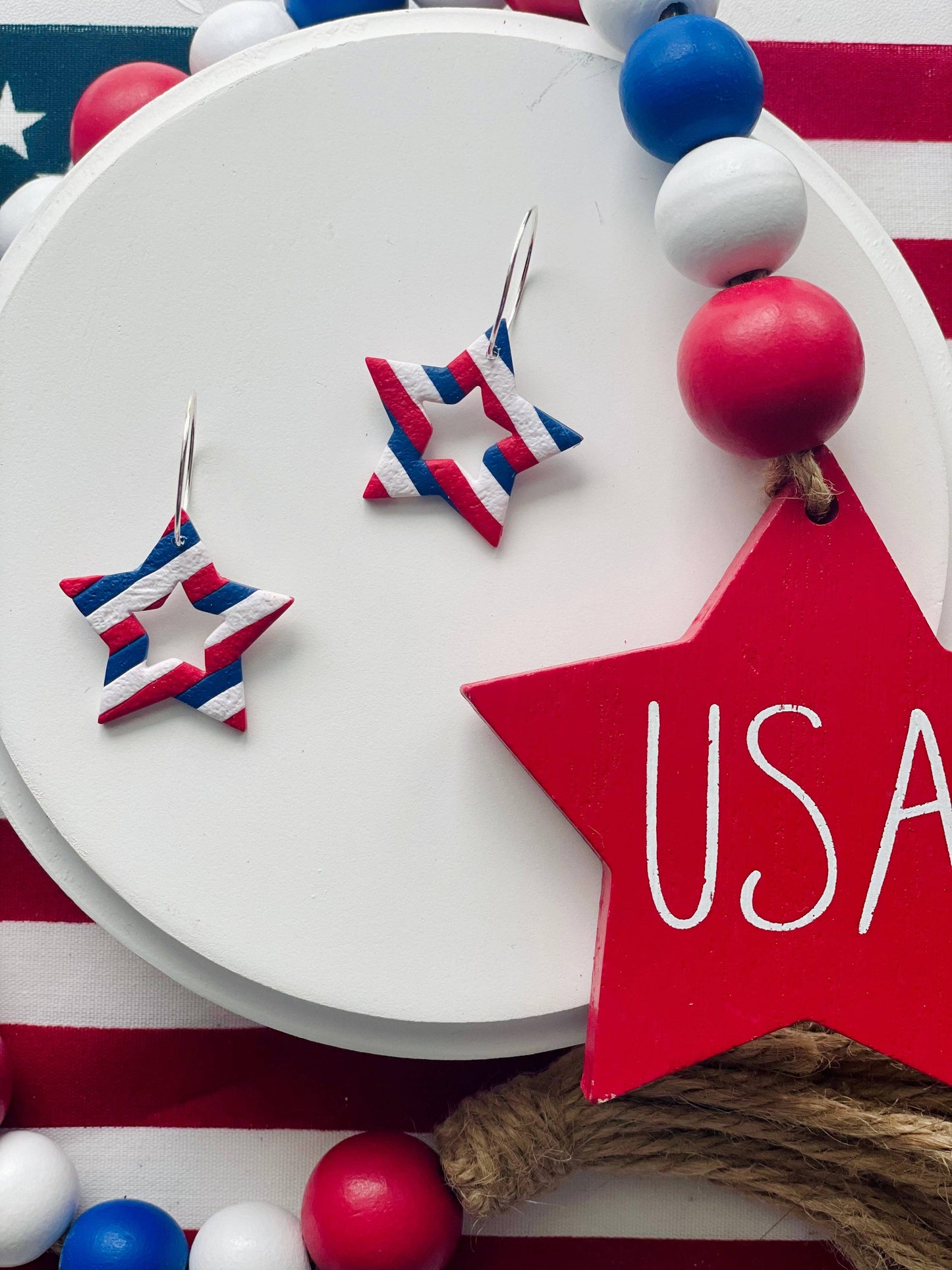 Stripes & Bright Star Hoops