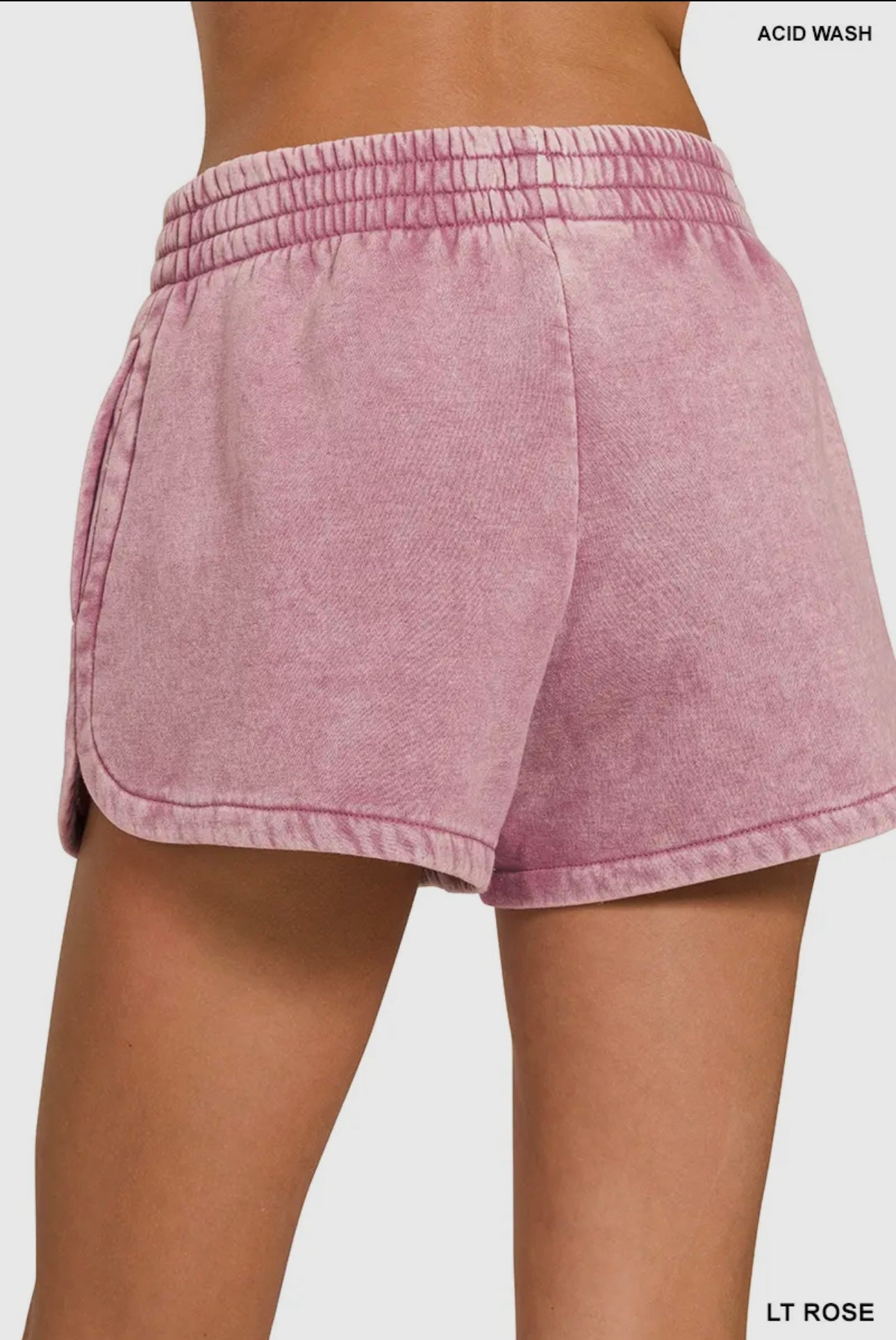 Acid Wash Fleece Shorts