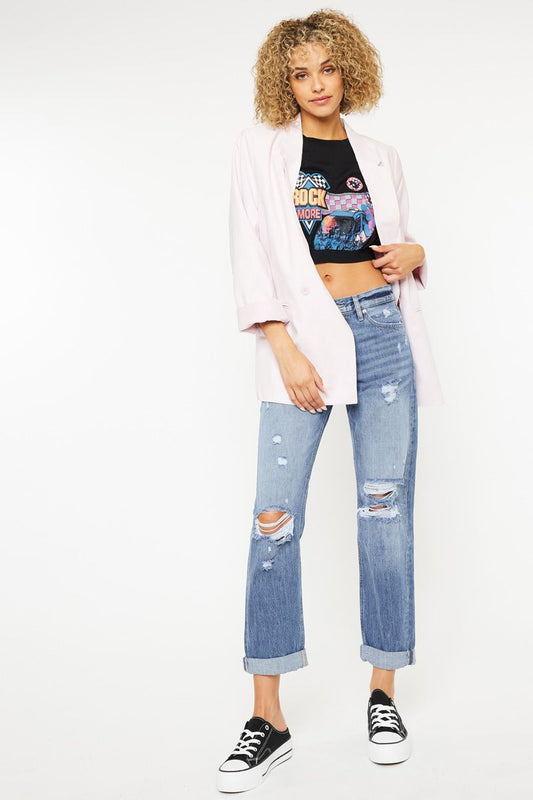 KanCan Mid Rise Classic Boyfriend Jean