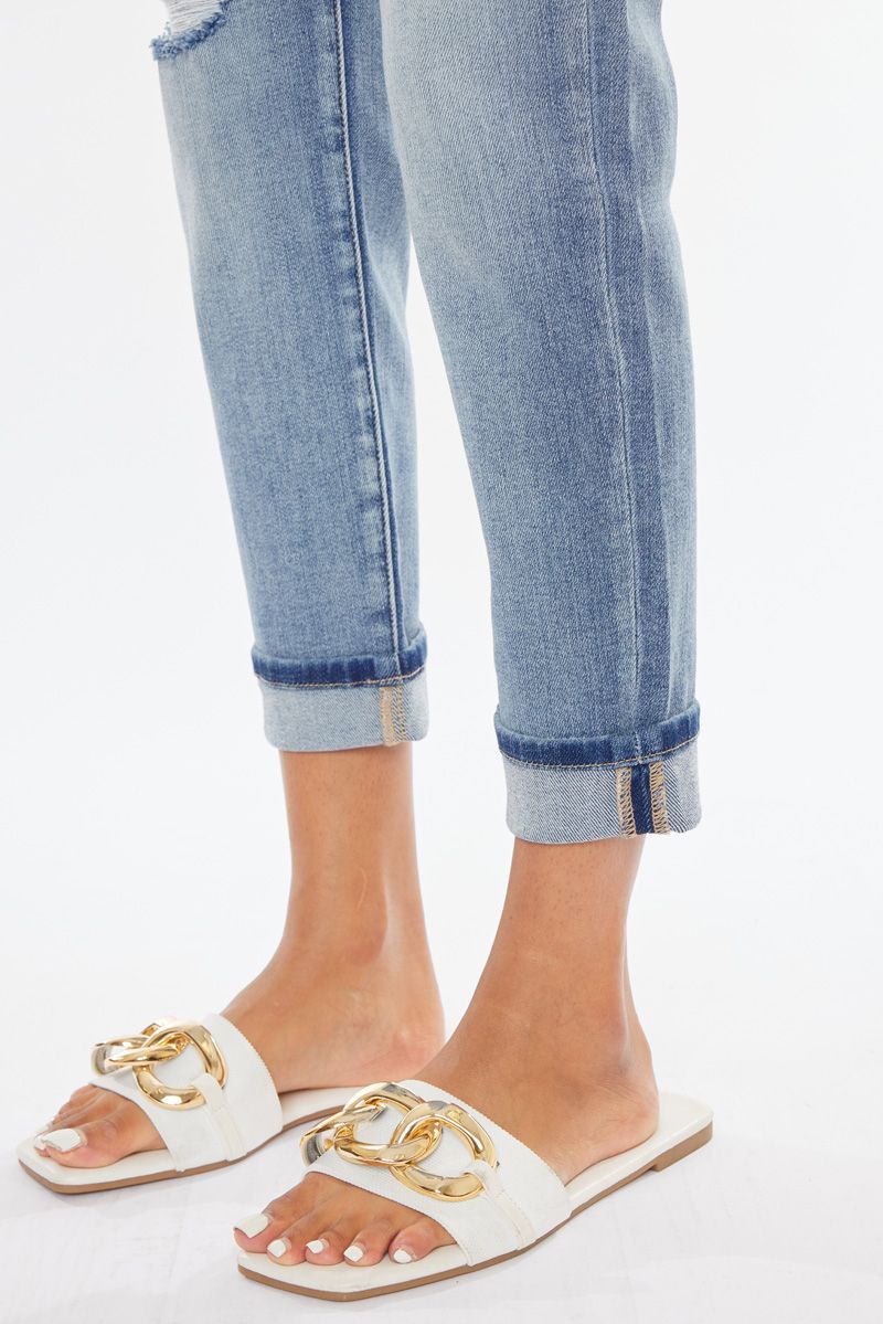 KanCan HIgh Rise Cuffed Mom Jeans