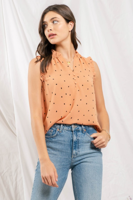 Speckled Sleeveless Top