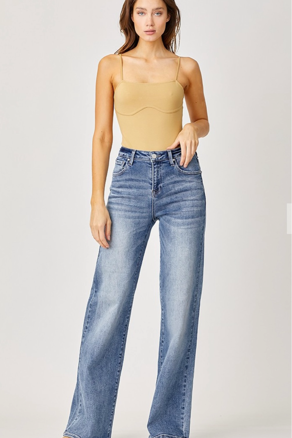 Risen Jeans Mid-Rise Wide Leg