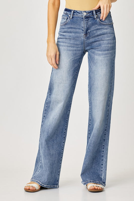 Risen Jeans Mid-Rise Wide Leg