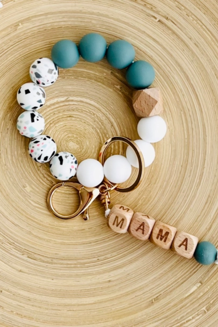 Silicone Wristlet Key Ring- MAMA