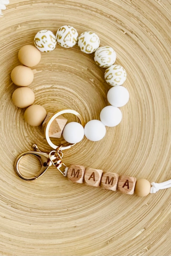 Silicone Wristlet Key Ring- MAMA