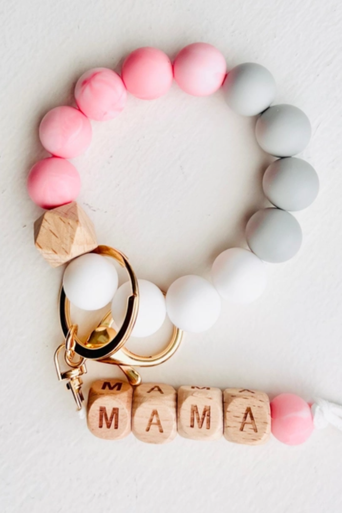 Silicone Wristlet Key Ring- MAMA