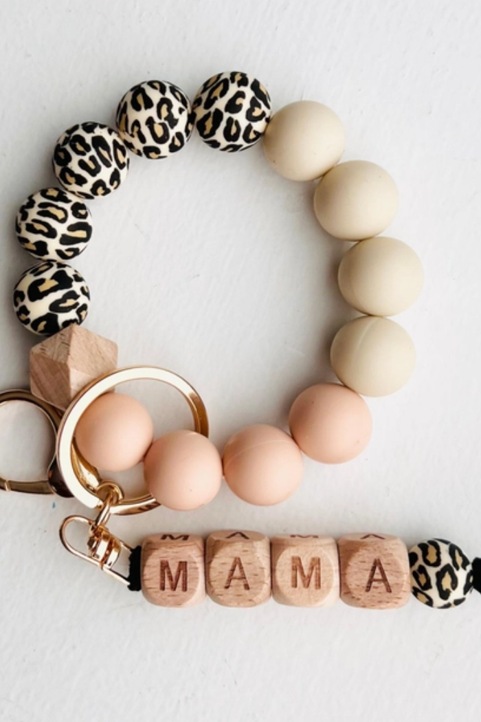 Silicone Wristlet Key Ring- MAMA